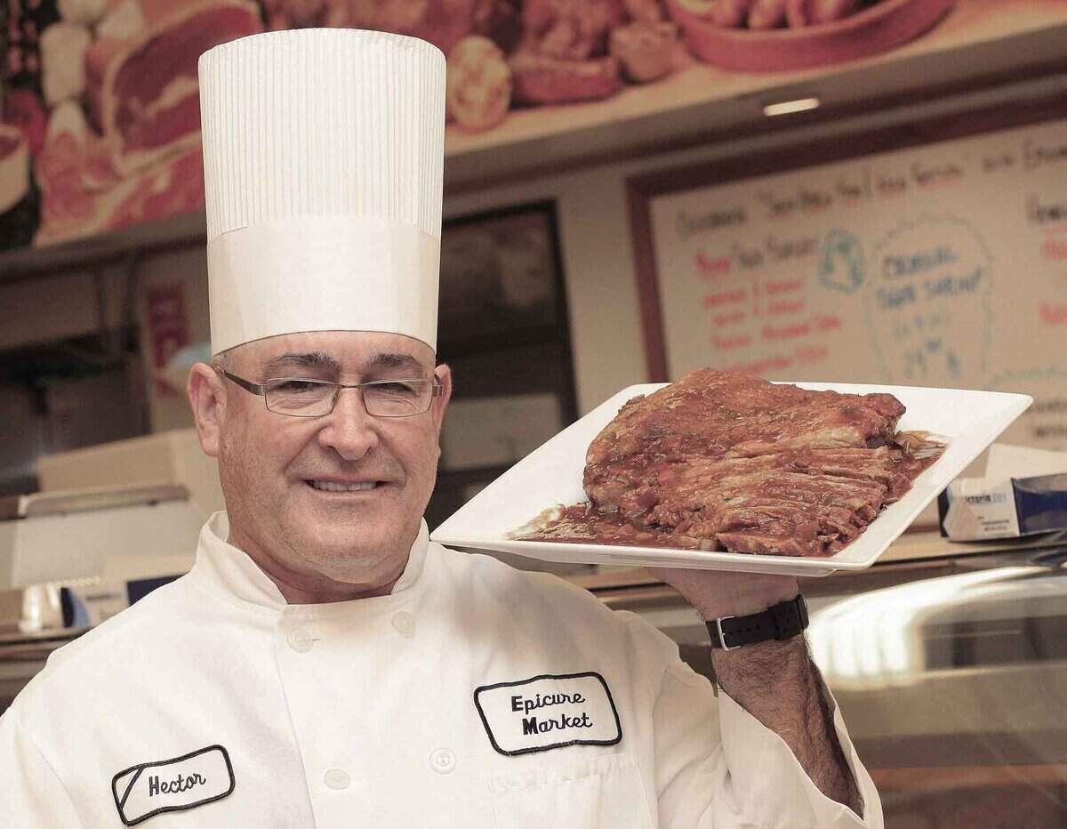 In 2010, Chef Hector Morales with his brisket of beef at the Epicure in Miami Beach..